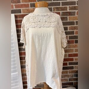 Elegant Cream Lace Women's Top